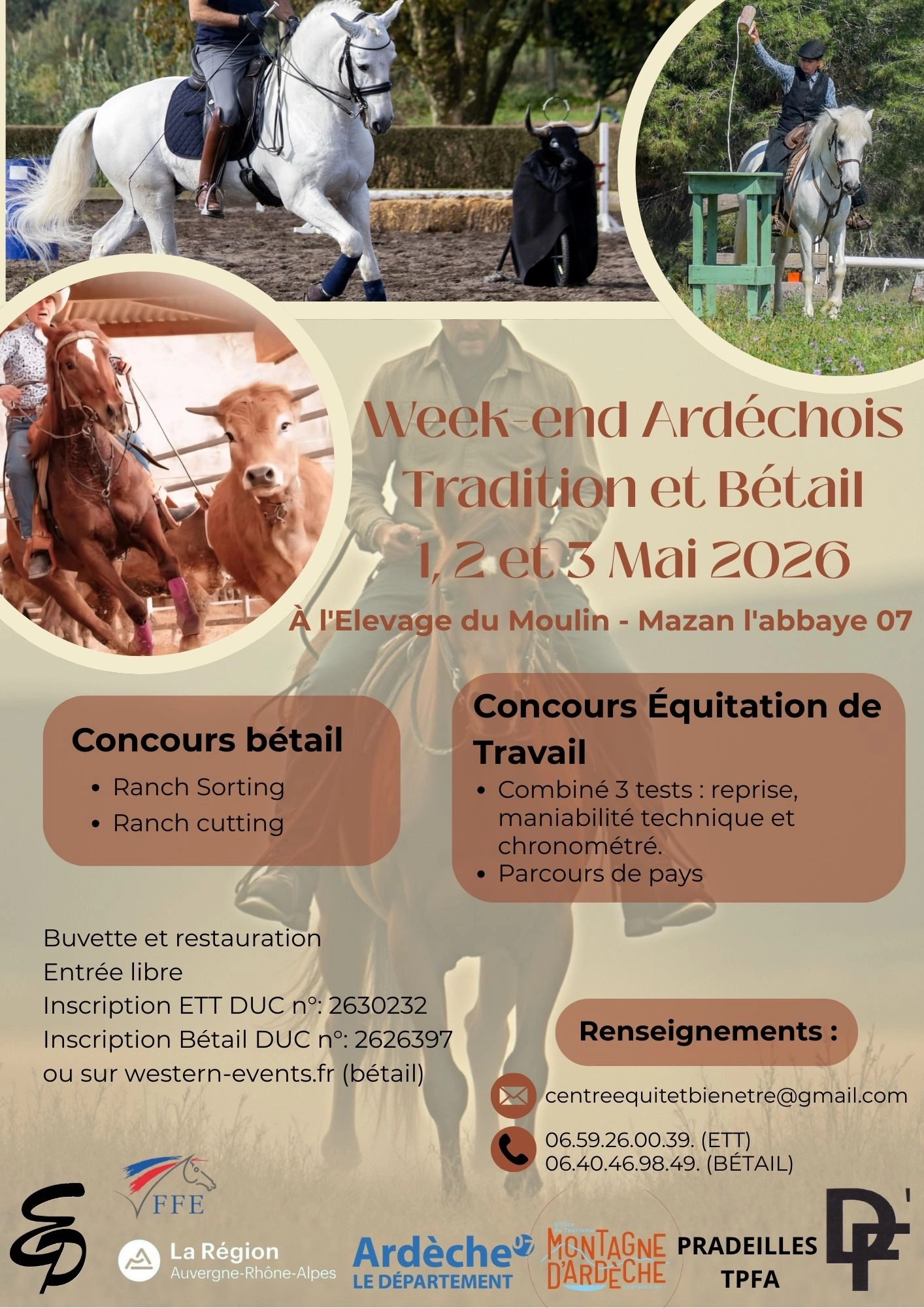 Affiche Week-end Ardéchois - Tradition et Bétail